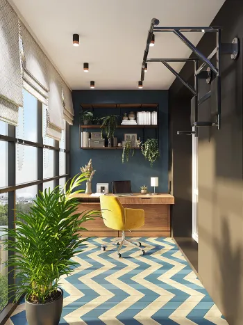 Интерьер балкона с балконом  смотреть на Basicdecor