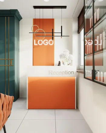 Интерьер кухни с барной стойкой, проходной и ресепшном  смотреть на Basicdecor