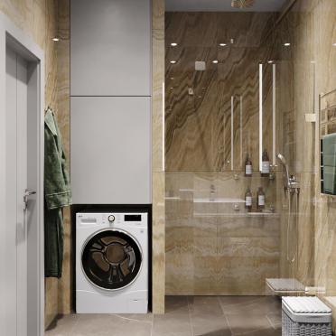 Интерьер ванной с постирочной  смотреть на Basicdecor