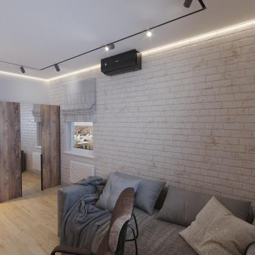 Интерьер cветовыми линиями и с подсветкой  смотреть на Basicdecor