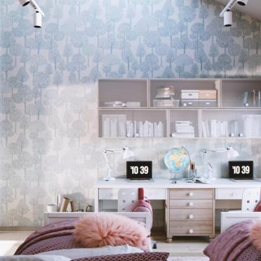 Интерьер детской с две кровати  смотреть на Basicdecor