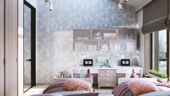 Интерьер детской с две кровати  смотреть на Basicdecor