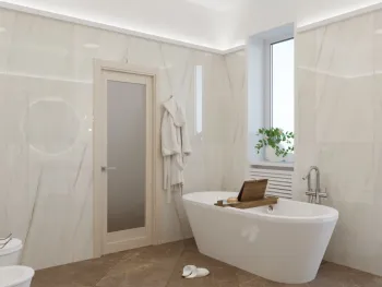 Интерьер ванной в современном стиле смотреть на Basicdecor