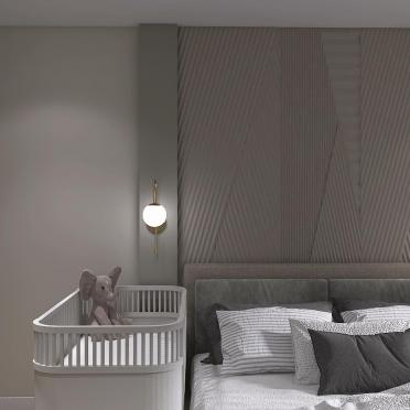 Интерьер спальни cветильниками над кроватью  смотреть на Basicdecor