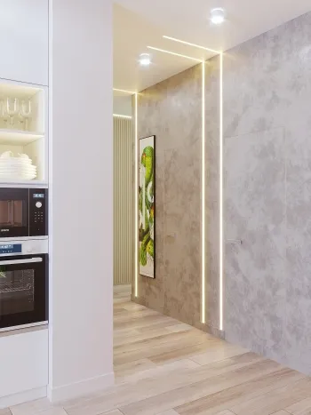 Интерьер с нишей с подсветкой и с подсветкой  смотреть на Basicdecor