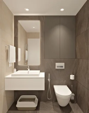 Интерьер ванной в современном стиле смотреть на Basicdecor