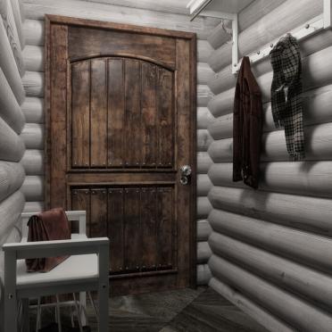 Интерьер прихожей с в деревянном доме  смотреть на Basicdecor