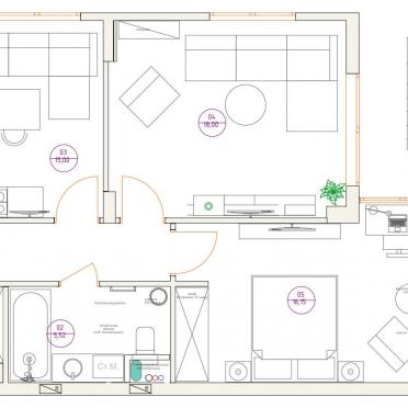 Интерьер с проходной  смотреть на Basicdecor