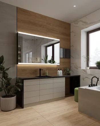Интерьер ванной  смотреть на Basicdecor