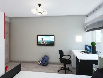 Интерьер детской c рабочим местом в скандинавском стиле смотреть на Basicdecor