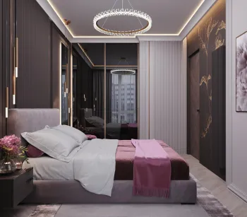 Интерьер спальни cветильниками над кроватью  смотреть на Basicdecor