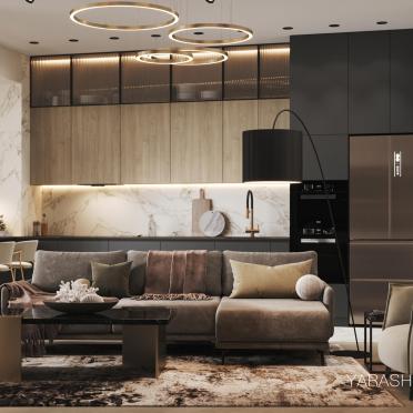 Интерьер гостиной c подсветкой в современном стиле смотреть на Basicdecor