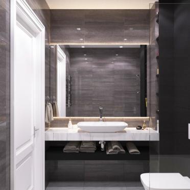 Интерьер ванной в современном стиле смотреть на Basicdecor