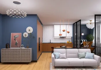 Интерьер гостиной c подсветкой  смотреть на Basicdecor