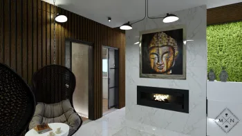 Интерьер гостиной c подсветкой в восточном стиле смотреть на Basicdecor