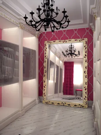 Интерьер с зеркалом на двери в марокканском смотреть на Basicdecor
