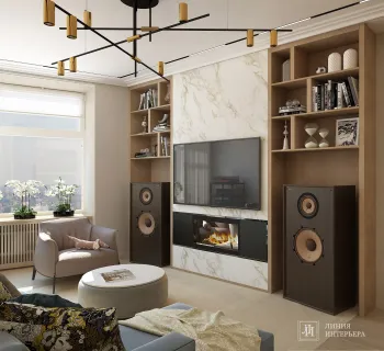 Интерьер гостиной в современном стиле смотреть на Basicdecor