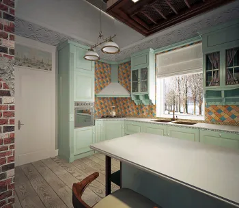 Интерьер кухни в стиле кантри смотреть на Basicdecor