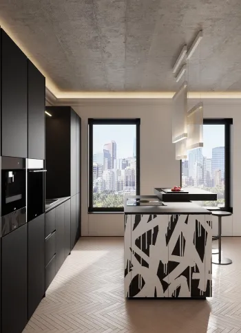 Интерьер кухни c подсветкой  смотреть на Basicdecor