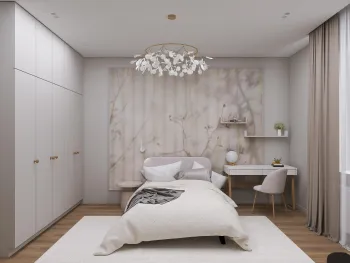 Интерьер детской cветильниками над кроватью  смотреть на Basicdecor