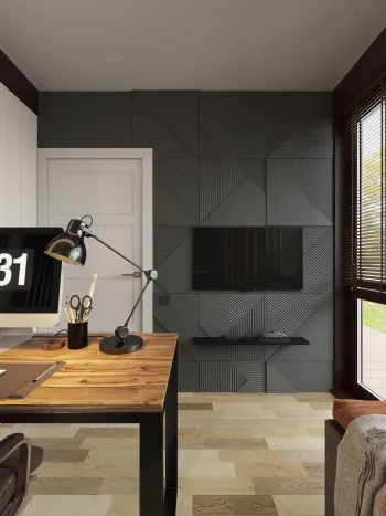 Интерьер гостиной с жалюзи  смотреть на Basicdecor