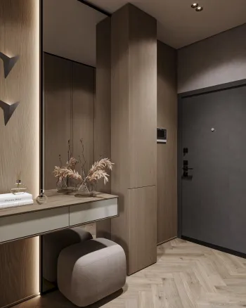 Интерьер прихожей с проходной  смотреть на Basicdecor