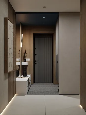 Интерьер с проходной и с подсветкой  смотреть на Basicdecor