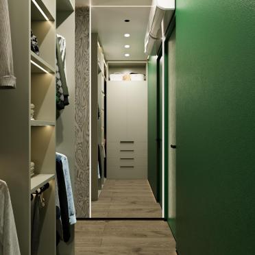 Интерьер спальни с проходной  смотреть на Basicdecor