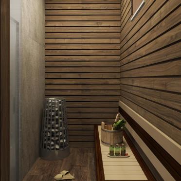 Интерьер ванной cауной  смотреть на Basicdecor