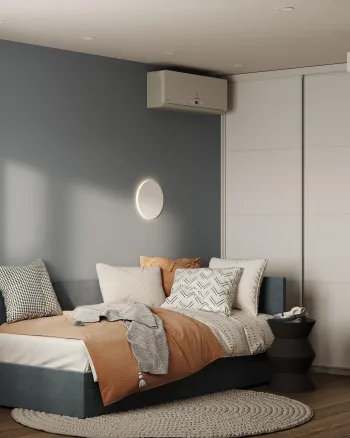 Интерьер спальни cветильниками над кроватью  смотреть на Basicdecor