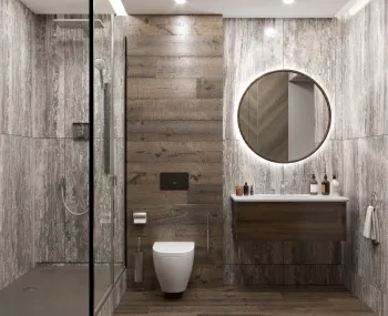 Интерьер ванной в современном стиле смотреть на Basicdecor