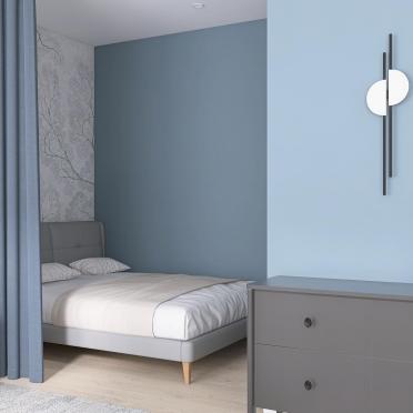 Интерьер спальни cветильниками над кроватью  смотреть на Basicdecor