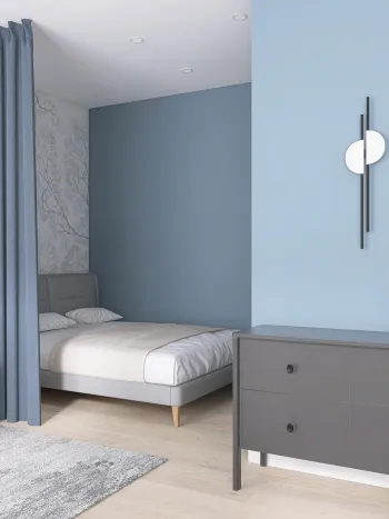 Интерьер спальни cветильниками над кроватью  смотреть на Basicdecor