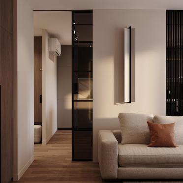 Интерьер гостиной c подсветкой  смотреть на Basicdecor