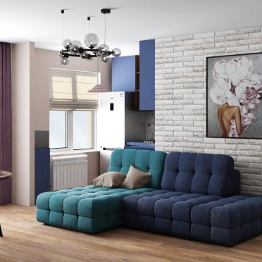 Интерьер гостиной cтеной за диваном  смотреть на Basicdecor