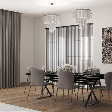 Интерьер гостиной с жалюзи  смотреть на Basicdecor
