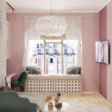Интерьер детской с для девочки  смотреть на Basicdecor