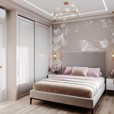 Интерьер спальни cветильниками над кроватью  смотреть на Basicdecor