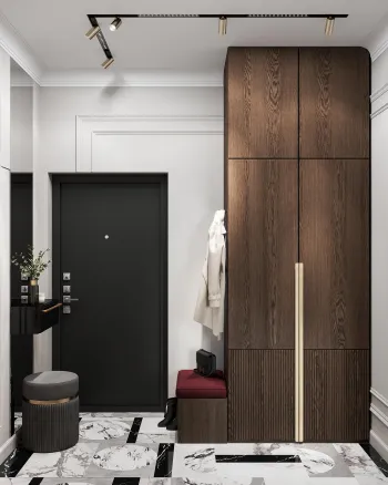 Интерьер прихожей с проходной  смотреть на Basicdecor