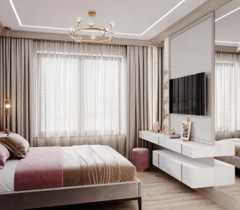 Интерьер спальни c подсветкой  смотреть на Basicdecor