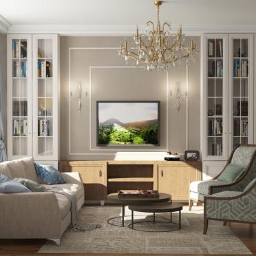 Интерьер гостиной в классическом стиле смотреть на Basicdecor