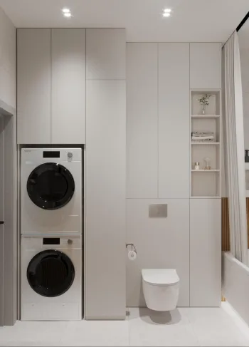 Интерьер ванной с постирочной  смотреть на Basicdecor