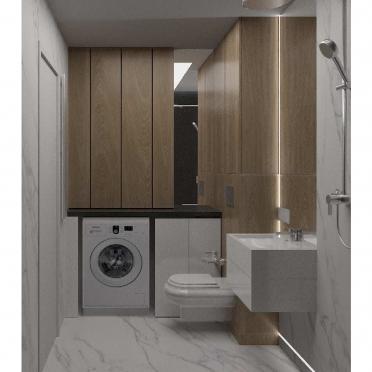 Интерьер ванной с постирочной  смотреть на Basicdecor