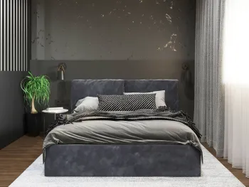 Интерьер спальни с кроватью в нише в современном стиле смотреть на Basicdecor