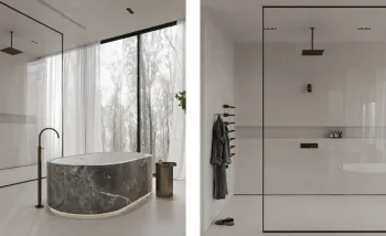 Интерьер ванной в современном стиле смотреть на Basicdecor
