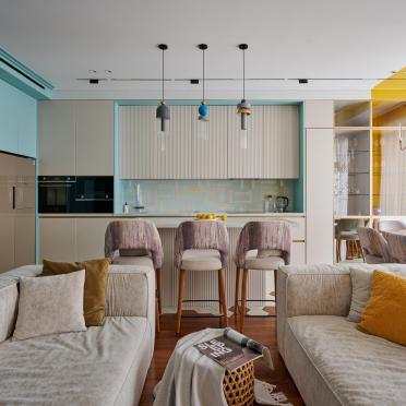 Интерьер кухни c подсветкой  смотреть на Basicdecor