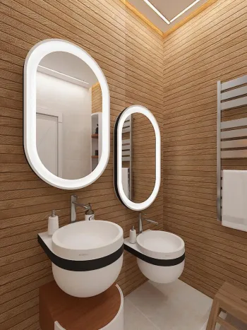 Интерьер ванной в стиле фьюжн смотреть на Basicdecor