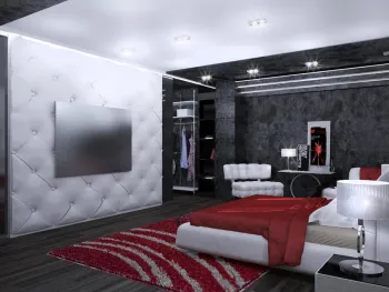 Интерьер спальни c подсветкой в современном стиле смотреть на Basicdecor