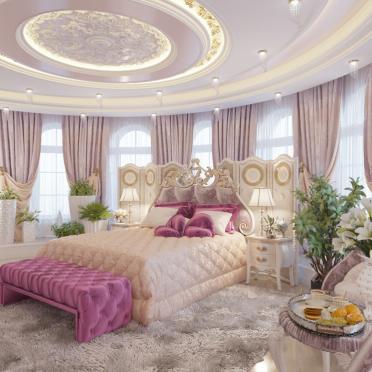 Интерьер спальни в классическом стиле, барокко и рококо смотреть на Basicdecor