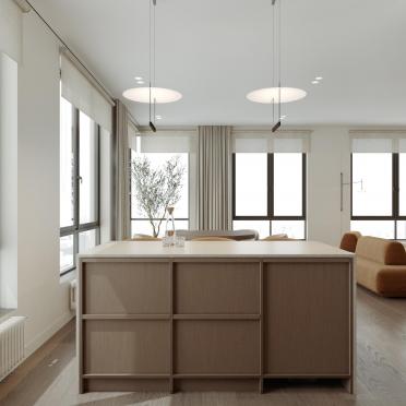 Интерьер гостиной c подсветкой  смотреть на Basicdecor
